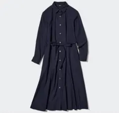 UNIQLO コットンＡラインシャツワンピース Mサイズ