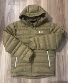 【美品】アンダーアーマー ColdGear ダウンジャケット カーキ SM