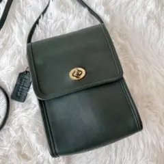 貴重✨オールドコーチ OLDCOACH ショルダーバッグ ターンロック グリーン