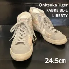 【美品】 オニツカタイガー ファブレ スニーカー 花柄 レザー ハイカット