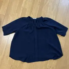 OPAQUE.CLIP ネイビー 半袖ブラウスのサムネイル