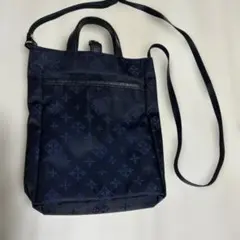russet ラシット ボディバッグ ネイビー モノグラム柄（美品） - メルカリ