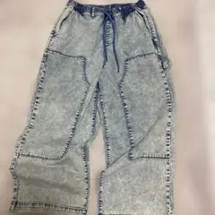 ライトブルー ワイドデニムパンツメンズ新品未使用‼️ ダボっとタイプ❗️