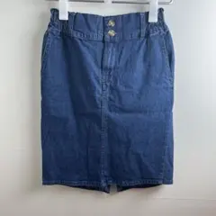 RETRO GIRL レトロガール デニム タイト スカート ひざ丈 M
