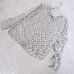 【GU】 GU スクエアドット柄 シャツ ブラウス