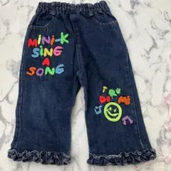 デニムパンツ 80 カラフル刺繍のサムネイル