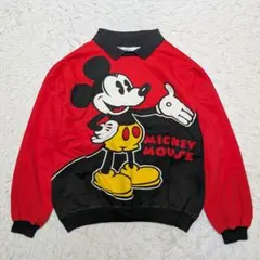 【希少80s】 公式ミッキー&CObyJGフック 襟付き スウェット 赤 M