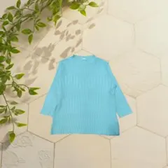 古着 80s 90s KUREBI ニット ケーブル編み ミントグリーン