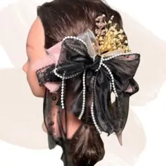 《白月 -Shiratsuki-》水引とパールの14点髪飾りセット 結婚式 振袖