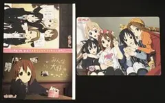 けいおん　アニメディア　付録　下敷きとポストカード