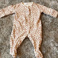 Next Baby 花柄ロンパース50-60 くすみオレンジ