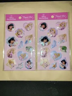 Disney プリンセス 立体シール 2シートセット