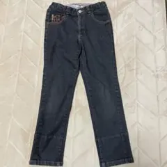 familiar レオパードブラックデニムパンツ　140