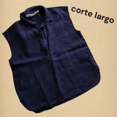 Corte Largo ノースリーブブラウス レディース L ネイビーのサムネイル