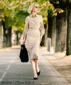 【極美品】カシュクール美ラインワンピース/S