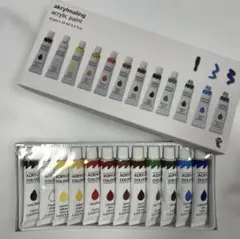 新品 未開封 フライングタイガー アクリル絵の具 絵具 絵筆　アクリル　b