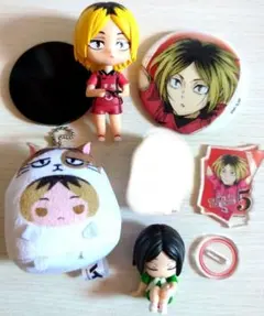 ハイキュー　孤爪研磨フィギュアなど5点セット