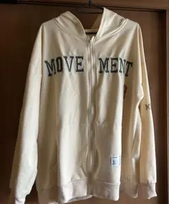 MOVEMENT ロゴ ジップアップパーカー アイボリー