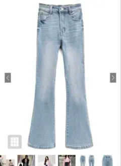 GRL ハイウエストフレアデニムパンツ[cu498]M