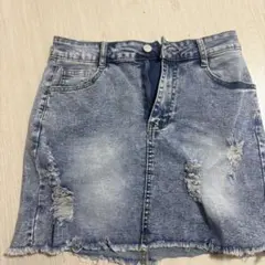ライトブルーデニム ミニスカート