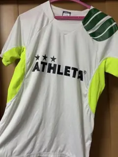 ATHLETA サッカー 半袖シャツ M ホワイト/イエロー