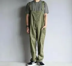 クックマンフィッシャーマンズオーバーオールカーキS美品シンゾーンleeデニムのサムネイル