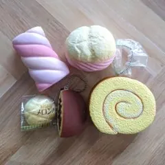 スクイーズ シュークリーム ロールケーキ どら焼き メロンパン マシュマロ