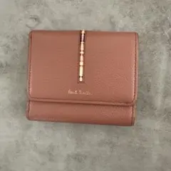 中古品　Paul Smith ピンク 三つ折り財布　レディース