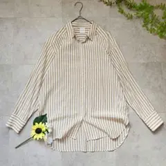 Spick & Span エアリーストライプシャツ 綿混 洗える 羽織 長袖のサムネイル