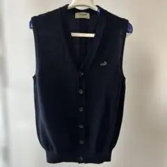 【クロコダイル】ニットベスト　ネイビー　M