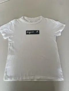 アニエスベー×アダムロエペ　半袖Tシャツ　ボックスロゴ　日本製　ホワイト　Mのサムネイル
