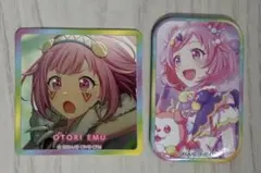 〈ワンダーランズ×ショウタイム〉　鳳　えむ　スクエア缶バッチ　カラフルデザイン