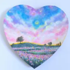 ハートの絵、絵画、原画、インテリア、現代アート、LOVE、幸せを呼ぶ
