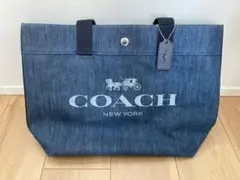 COACH デニムブルー トートバッグ