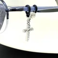 メガネチャーム　シルバークロス