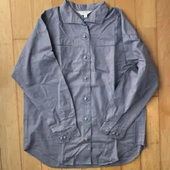 EMILIO ROBB エミリオロバ グレー 刺繍ボタン 長袖シャツのサムネイル