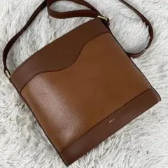 美品 バーバリー レザー ショルダーバッグ ノバチェック ロゴ型押し バケツ