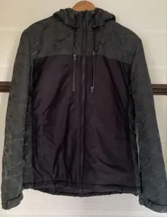 BEAMS HEART アウター　フード付き　L ブラック/迷彩