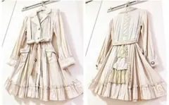 axes femme 編み上げバックティアードフリル　ワンピコート　バレエコア