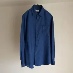 UNIQLO ユニクロ　リネンシャツ　ブルー　S