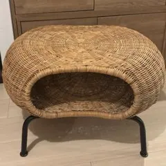 ラタン素材 スツール オットマンのサムネイル