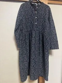 花柄ロングワンピース(生地厚手)