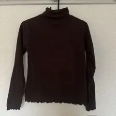 ブラウン タートルネック Lサイズ