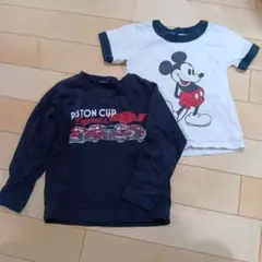 カーズ長袖トレーナーとミッキー半袖Tシャツセット