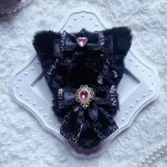 10cm ぬい服　ねこ　ピンクリボン　着ぐるみ