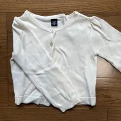 baby GAP 90cm 18-24ヶ月 白/ホワイト カーディガン 女の子