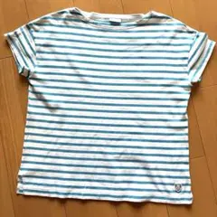 ORCIVAL 水色ボーダーTシャツ Fサイズのサムネイル