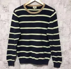 【GREEN LABEL RELAXING】鹿の子ボーダー ニット メンズS