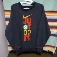 90s　ナイキスウェット　銀タグ　2トーン　ブラック　ヴィンテージ