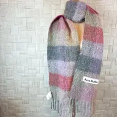 Acne Studios マフラー グレー ピンクのサムネイル